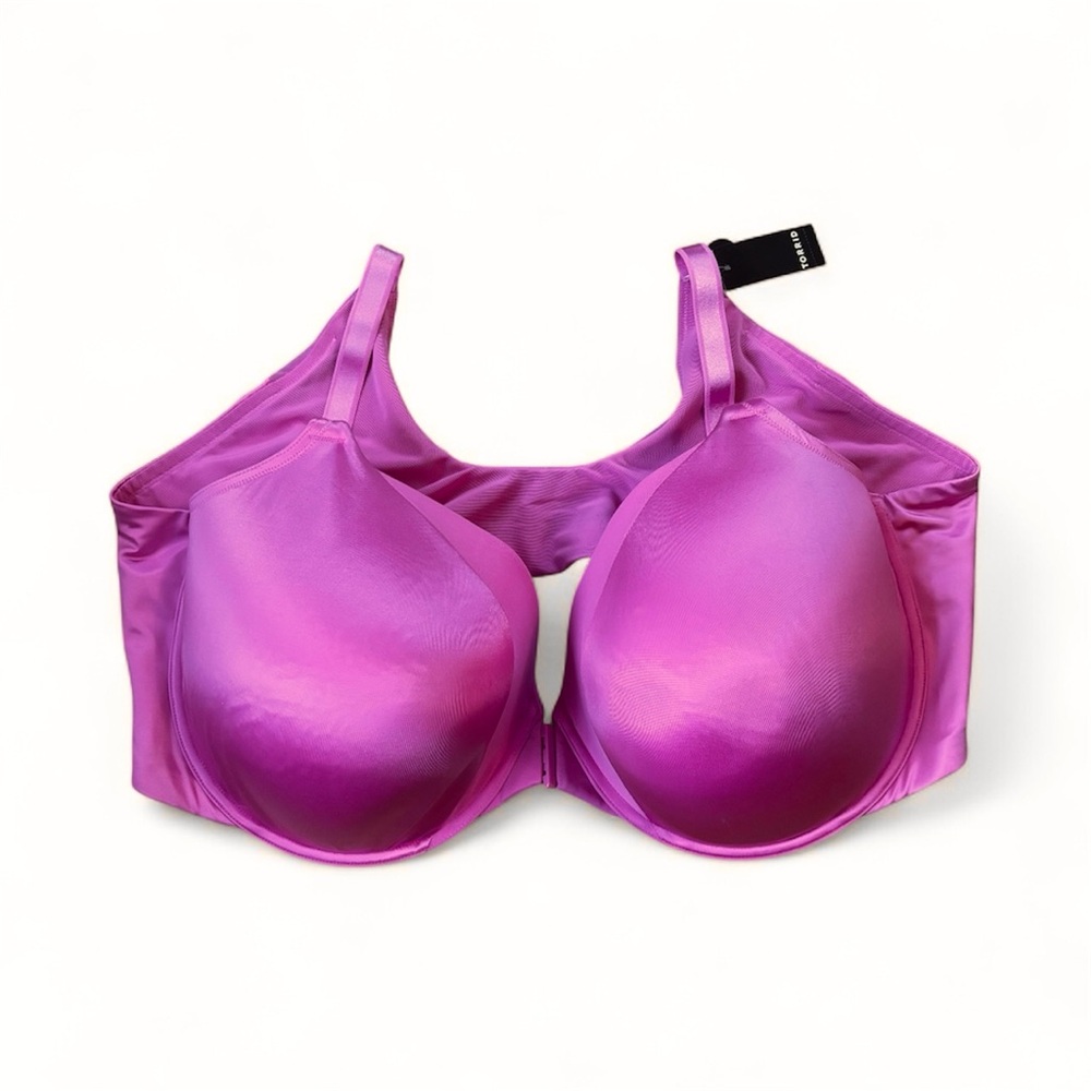 NEW Torrid Perfect T-Shirt Bra Front‎ Close Lightly Lined Pink Mesh Size 48DDD